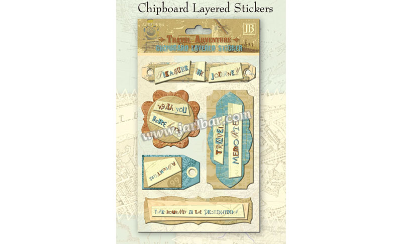 chipboard layered stickers